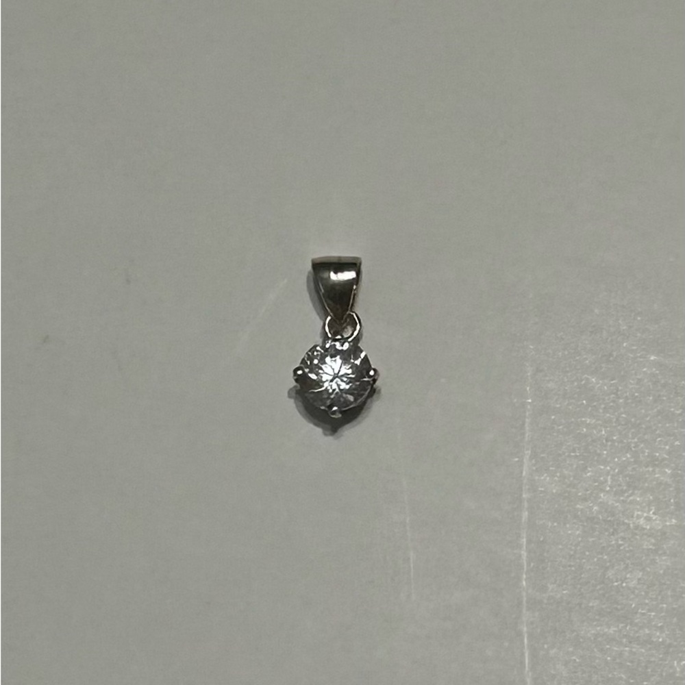 Sterling Silver Diamondelle Solitaire Pendant 1 CTW 925
